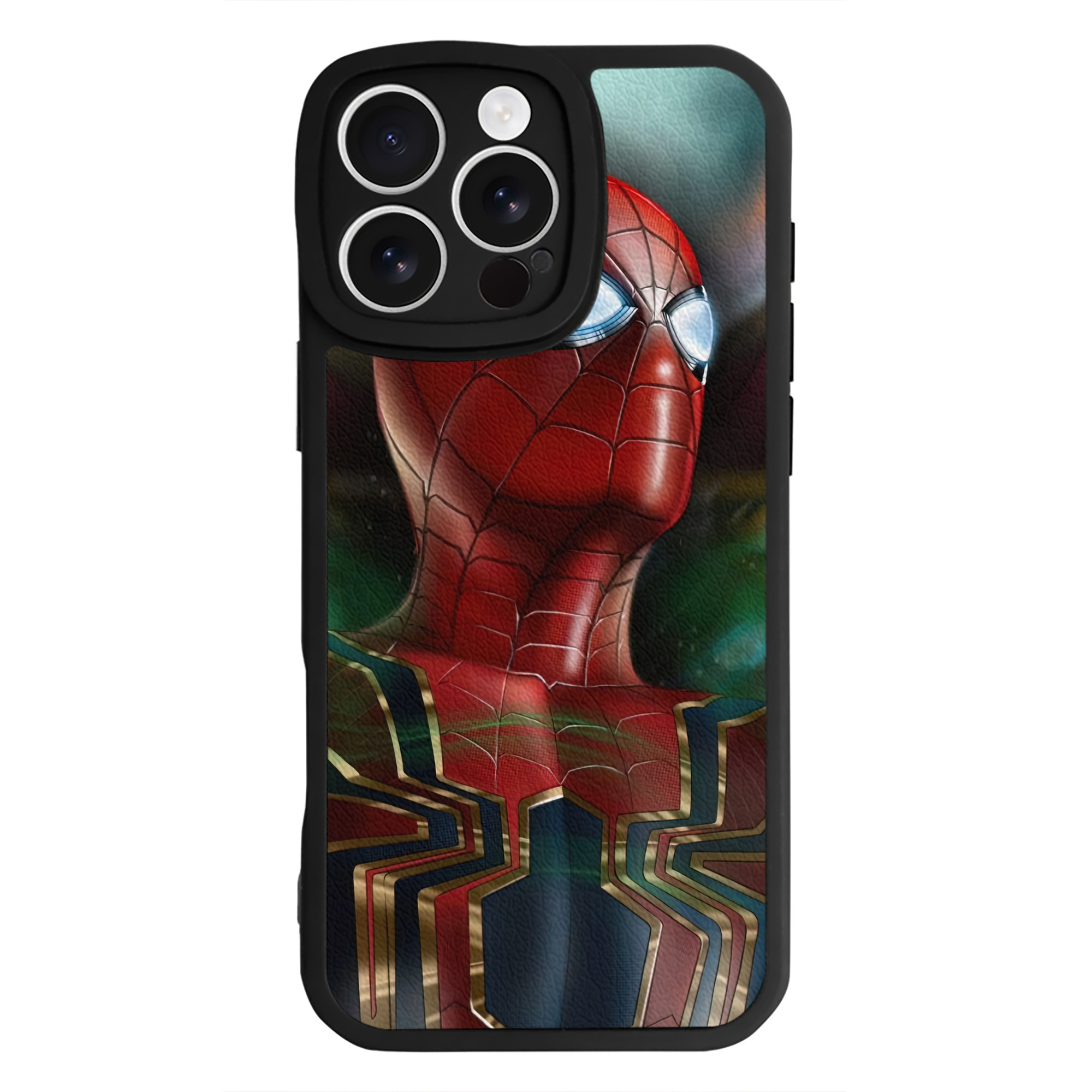 （画像用） Spider Man スパイダーマン 【iPhone 16シリーズ対応】シリコンスマホケース（レザー調） 材質：シリコン